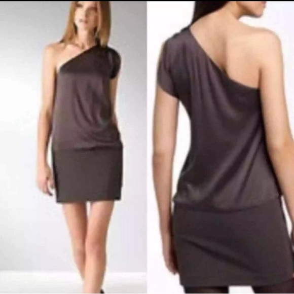 THEORY Sharin Eternity One Shoulder Calm Silk Dress NWT Size 6 $275 - Picture 3 of 9